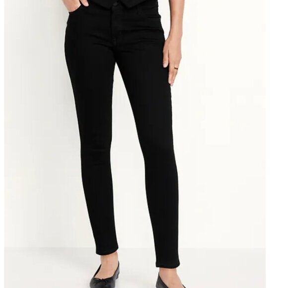*Old Navy Mid-Rise Rockstar Super-Skinny Black Jeans - Picture 4 of 8
